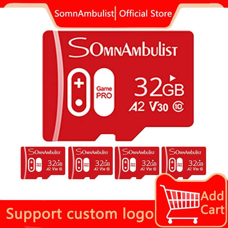 Imagem 5 peças-cartão de memória TF/SD de alta velocidade 32GB/64GB/8GB, suporte para gravação 4K HD