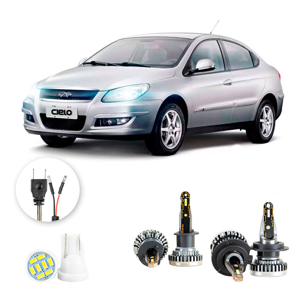Kit Ultra Led Nano Chery Cielo 2011 A 2012 H1 H7 30000lm
