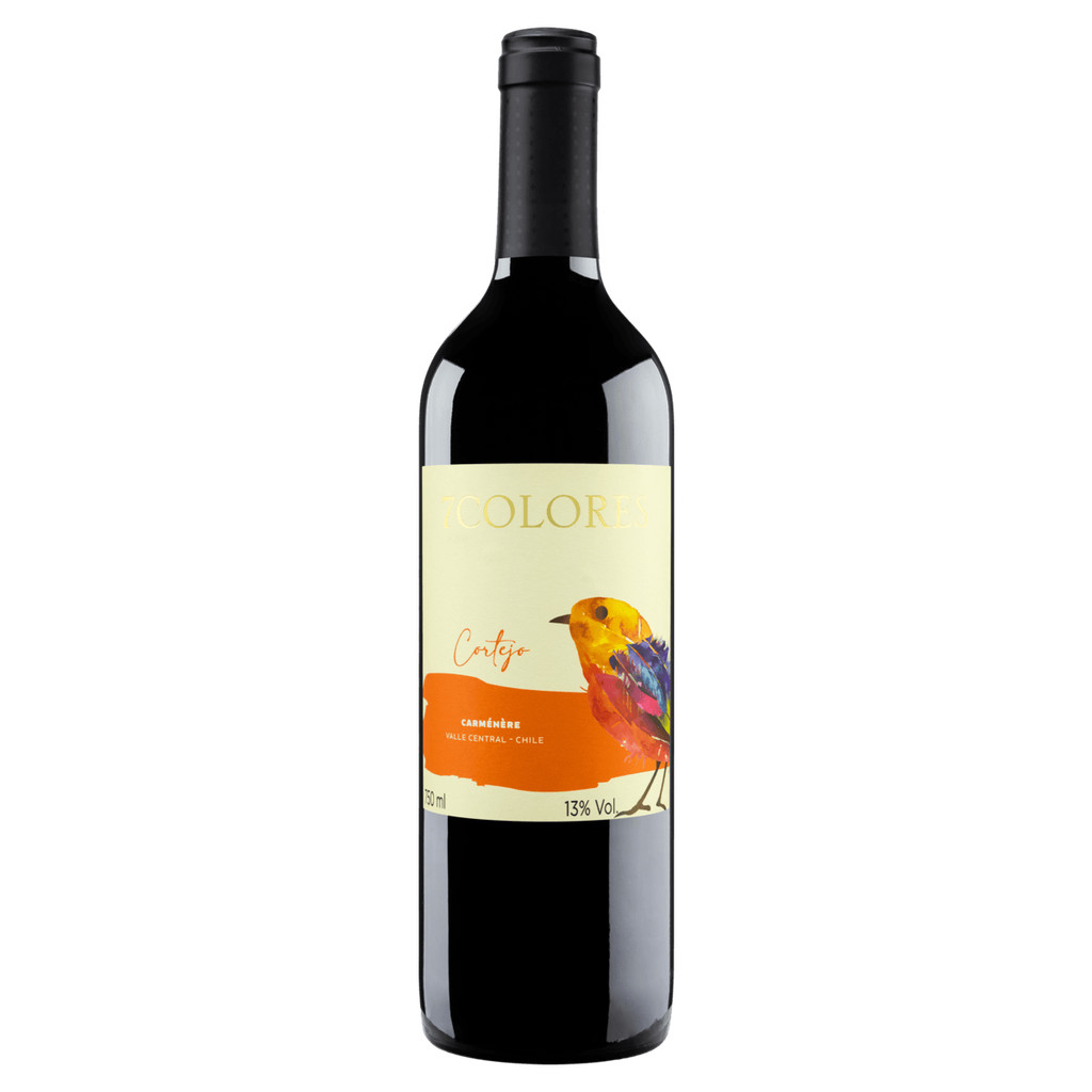 VINHO CHILENO 7 COLORES CORTEJO CARMENERE TINTO 750ML