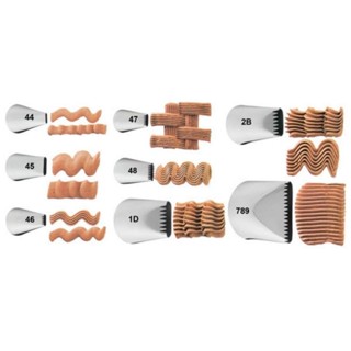 Bicos de Inox para Confeitar Modelo Serra/Cesta, Chantilly, Glacê, Merengue em Oferta na Shopee