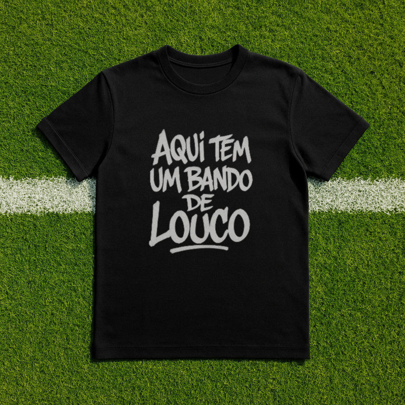 Camiseta Blusa Bando de Louco Torcedor Corinthians Camisa Time 100% Algodão Conforto Qualidade