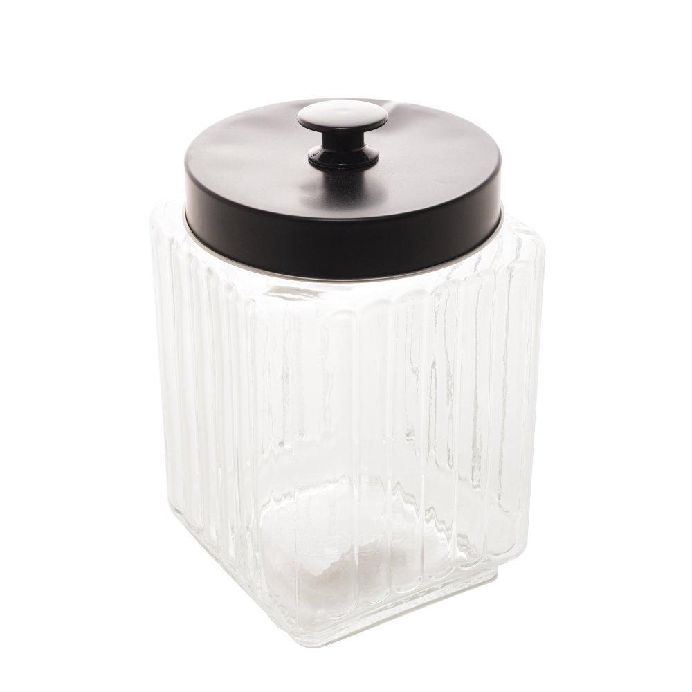 Porta Mantimento Lyor Vegas de Vidro com Tampa Preto 1,7L em Oferta na Shopee