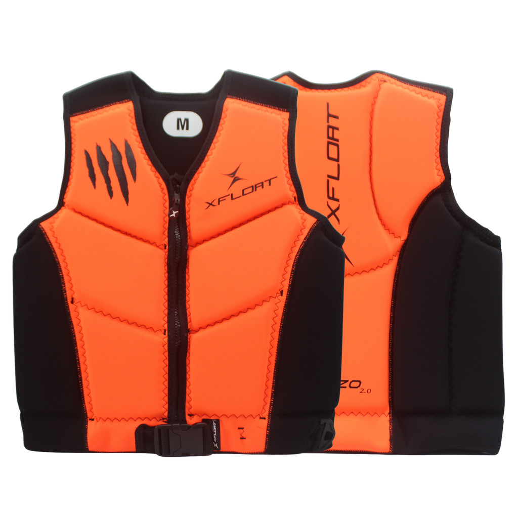 Colete Salva Vidas Homologado Enzo 2.0 Xfloat Laranja