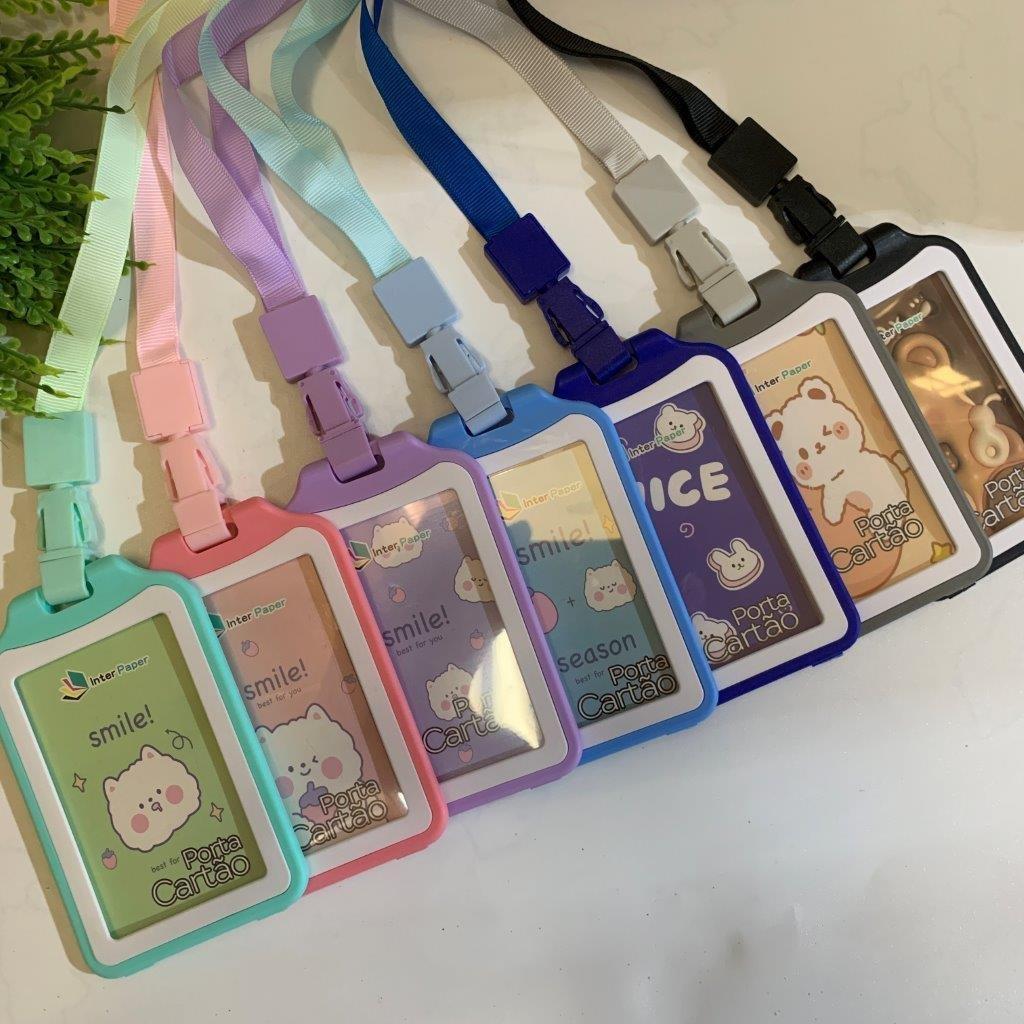 Porta Cartão/Crachá com Cordão - Interponte / WX Gift em Oferta na Shopee
