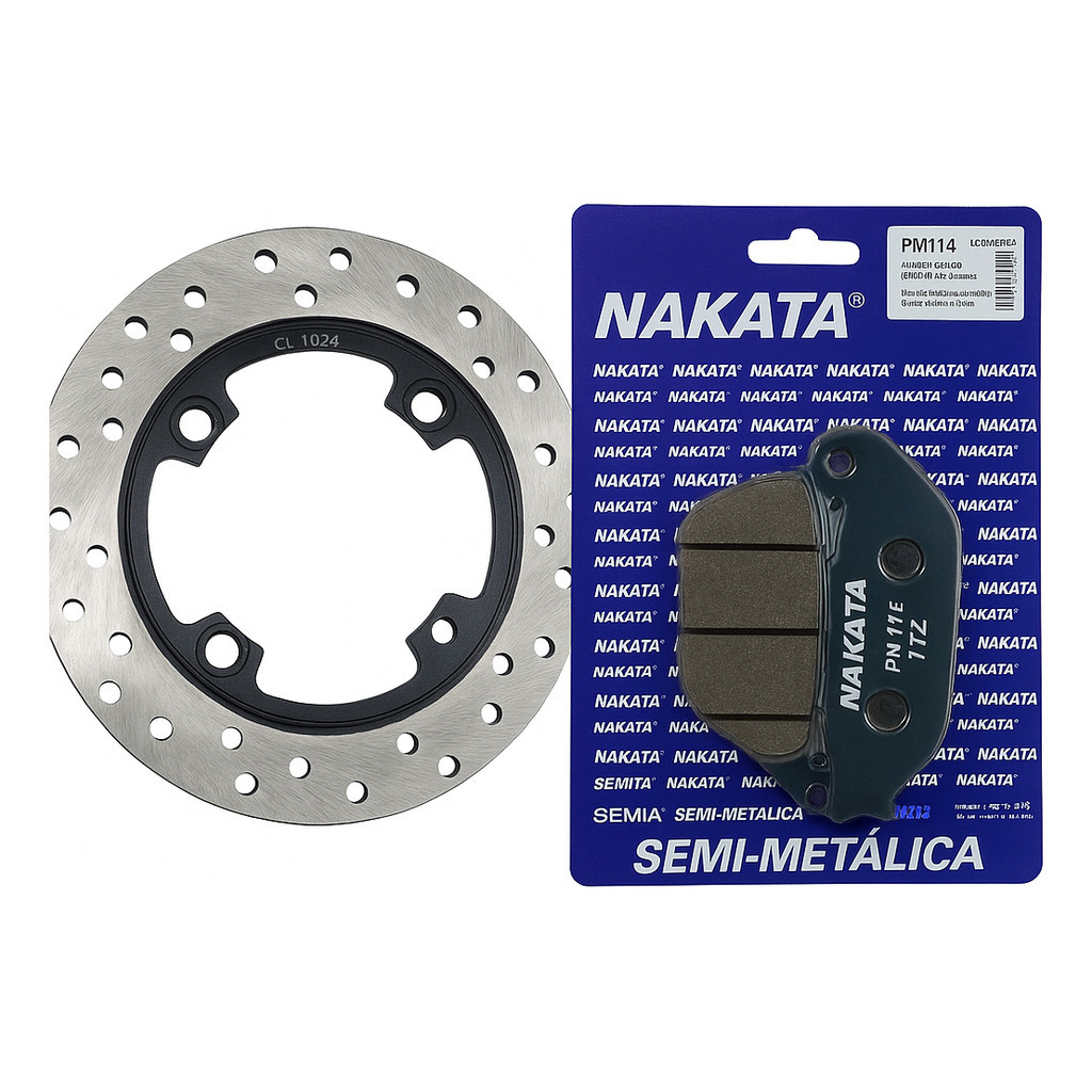 Kit Disco e Pastilha Traseiro Original Nakata XRE 190 2016 2017 2018 2019 2020 2021 2022 2023 em Oferta na Shopee