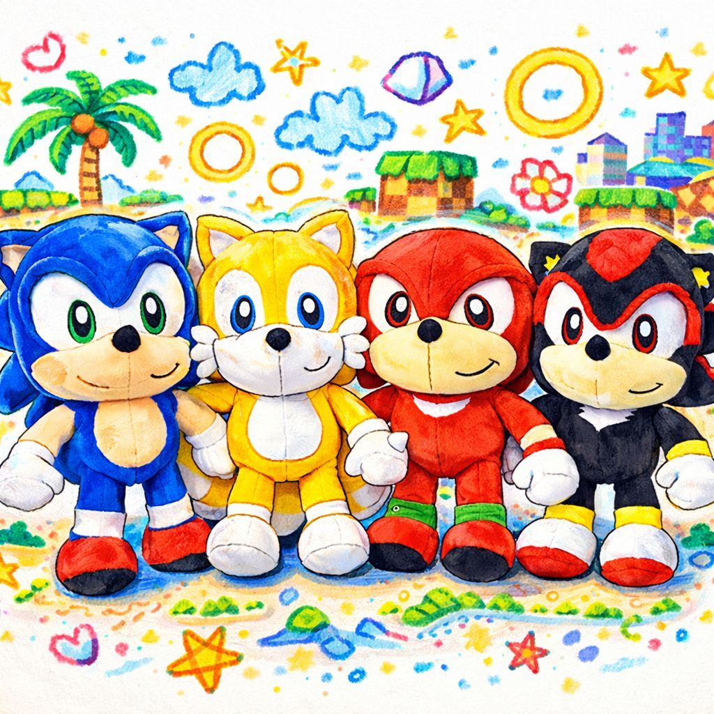 Boneco do Sonic Tails Amy Shadow Knuckles Silver U Urso de Pelucia Brinquedo Menina Menino pelúcias