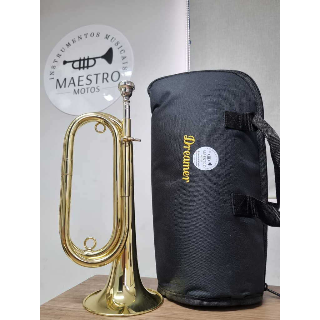 Corneta Curta Sib Dreamer Fanfarra Militar C/ Bag e Bocal NOVA