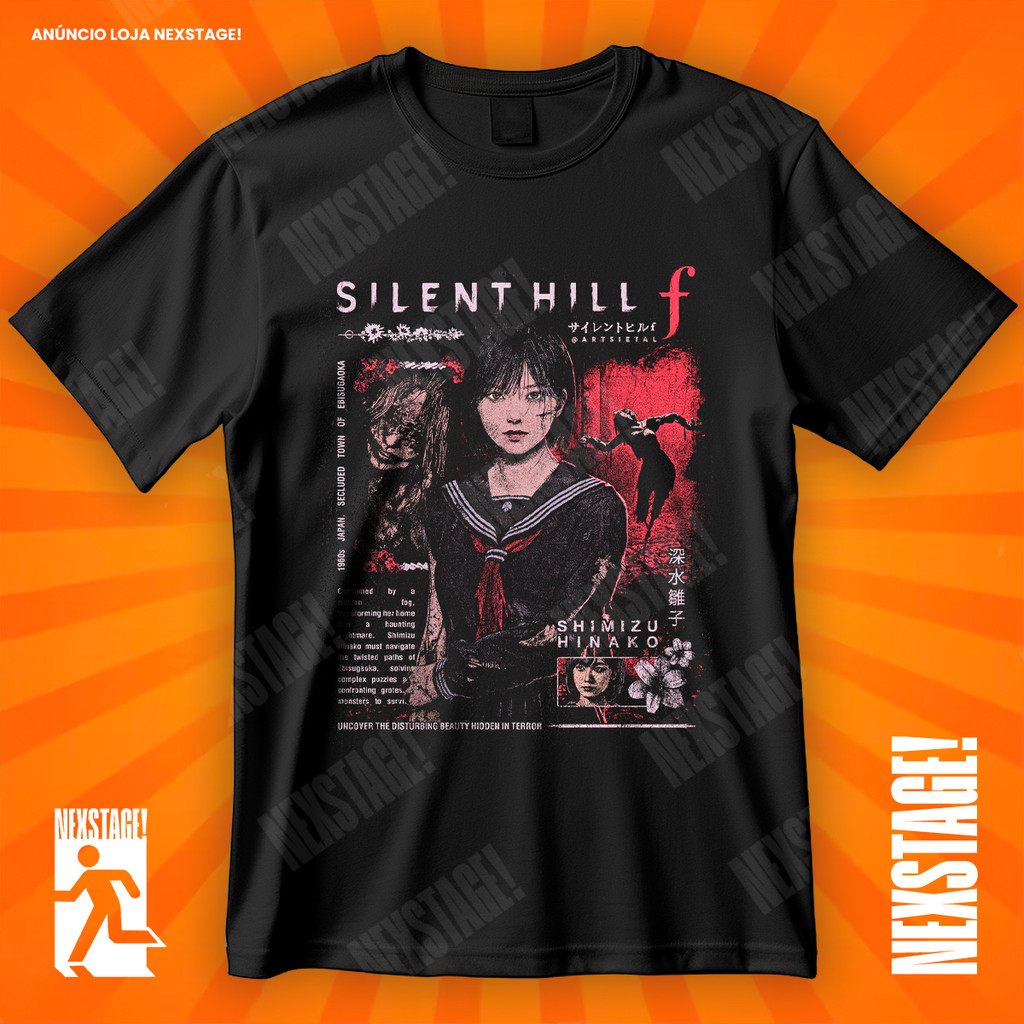 Camiseta Silent Hill F Hinako Shimizu Blusa De Jogo Style Geek Streetwear Camisa 100% Algodão Adulto Plus Size Infantil