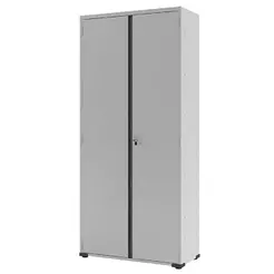 Armário de Aço Escritório Fechadura 4 Prateleiras EA301 - Cinza