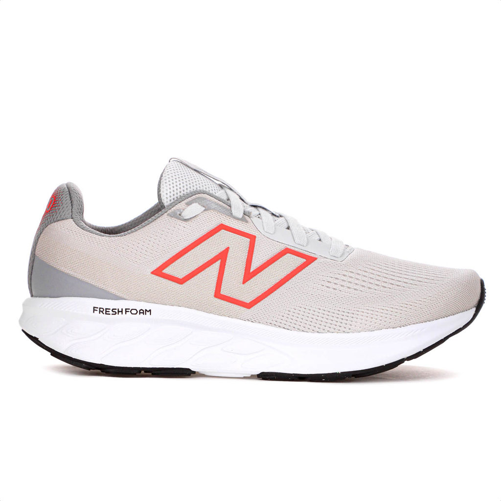 Tênis New Balance Fresh Foam 520 V9 Bege Cinza e Coral - Masculino em Oferta na Shopee