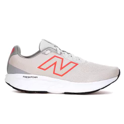 Tênis New Balance Fresh Foam 520 V9 Bege Cinza e Coral - Masculino