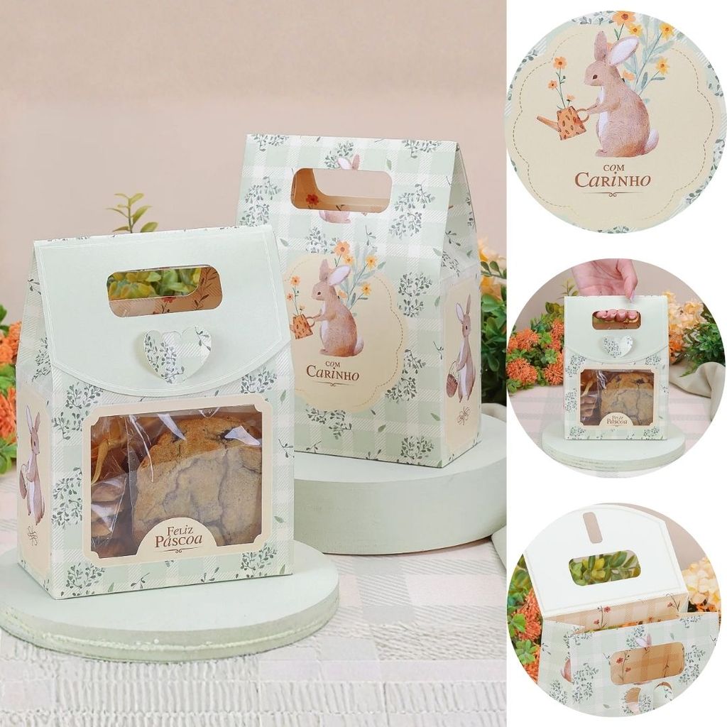 10 SACOLA COM VISOR P PÁSCOA 20X7X14 FLORIR 5674 ( PASCOA JANGO 2026 ) em Oferta na Shopee