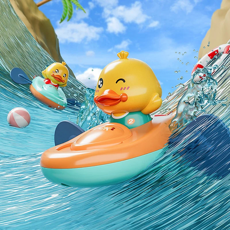 Brinquedo de Banho Pato a Corda (Wind-Up) – Diversão para Bebês e Crianças