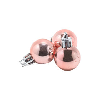 Kit Bola Natal Le 2,5cm Rosé Gold com 20 Unidades em Oferta na Shopee