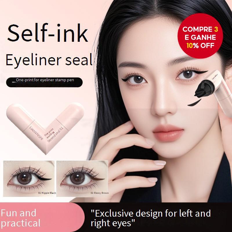 Caneta De Carimbo De Delineador De Um : Maquiagem Ponta Dupla Conveniente E De Longa Duração