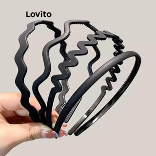 Lovito Tiara Casual Lisa Macaron Cor Versátil Simples Para Mulheres LFA18624 em Oferta na Shopee