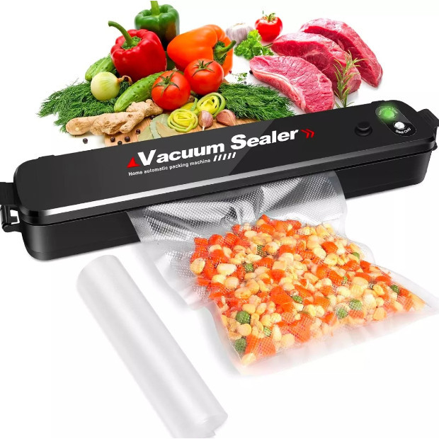 Máquina Seladora Embalagem A Vácuo Portátil Alimentos Bivolt Elétrica Embala Conservação + 10 Sacos