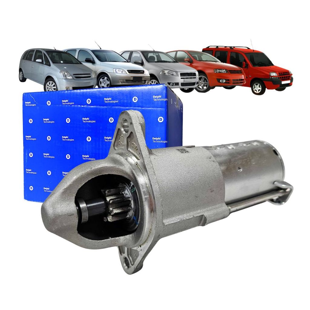 Motor De Partida Arranque 12v 9 Dentes Para Doblo Stilo Palio Meriva Corsa 1.8 8V Delco Remy Delphi
