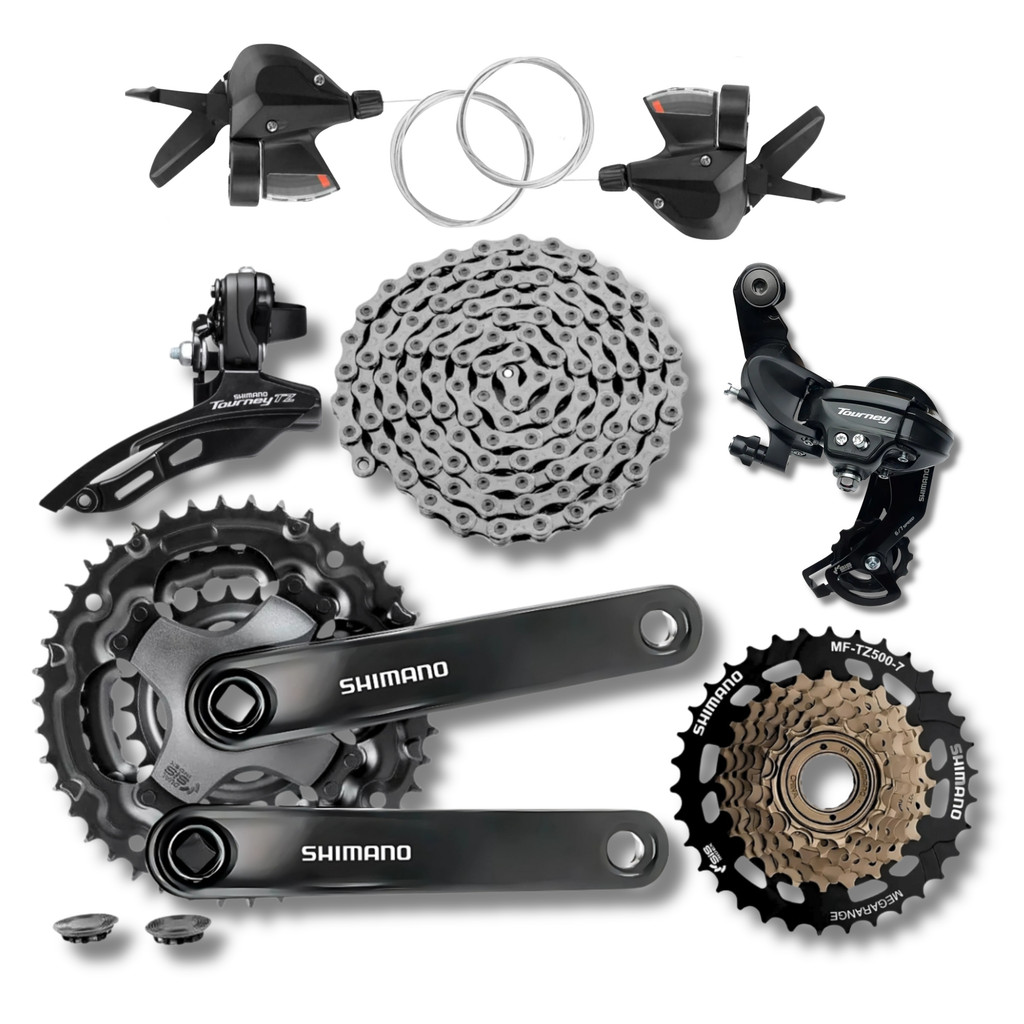 Kit Cambio 21 Marchas Shimano Completo Câmbios Pedivela Catraca Alavanca Rapid fire Aro 26 Aro 29