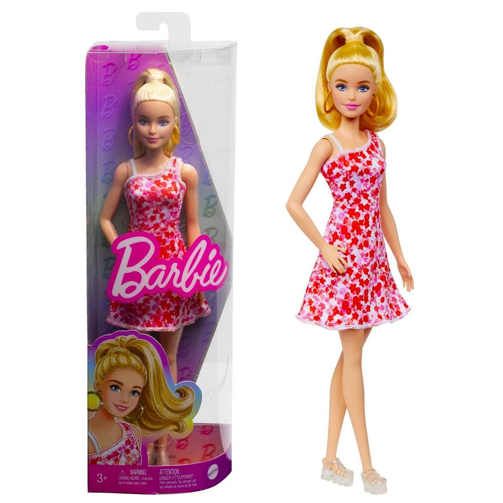 Boneca Barbie Fashionistas Loira Vestido Floral #205 - Mattel
