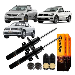 Par Amortecedor Dianteiro Cofap + Kits Saveiro G5 G6 G7