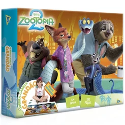 QUEBRA CABEÇA GRANDÃO ZOOTOPIA 2 TOYSTER 120 PEÇAS GRANDES PUZZLE FILMES DESENHOS DISNEY ANIMAIS