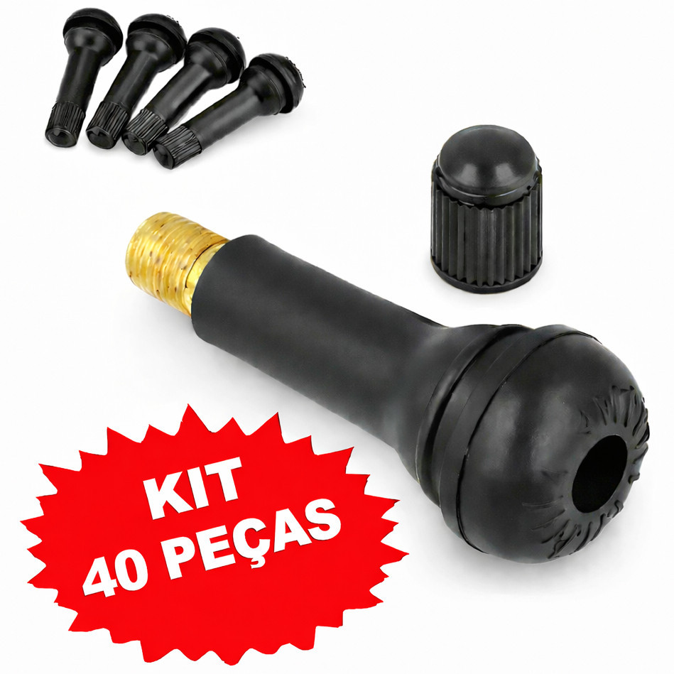 40 Bicos De Roda Válvula P/ Pneu Sem Câmara Passeio Tr 414 aro:13, 14, 15, 16, 1