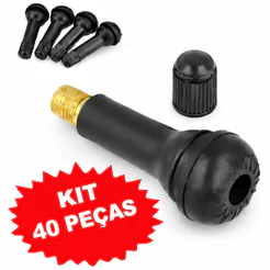 40 Bicos De Roda Válvula P/ Pneu Sem Câmara Passeio Tr 414 aro:13, 14, 15, 16, 17 e 18 Universal