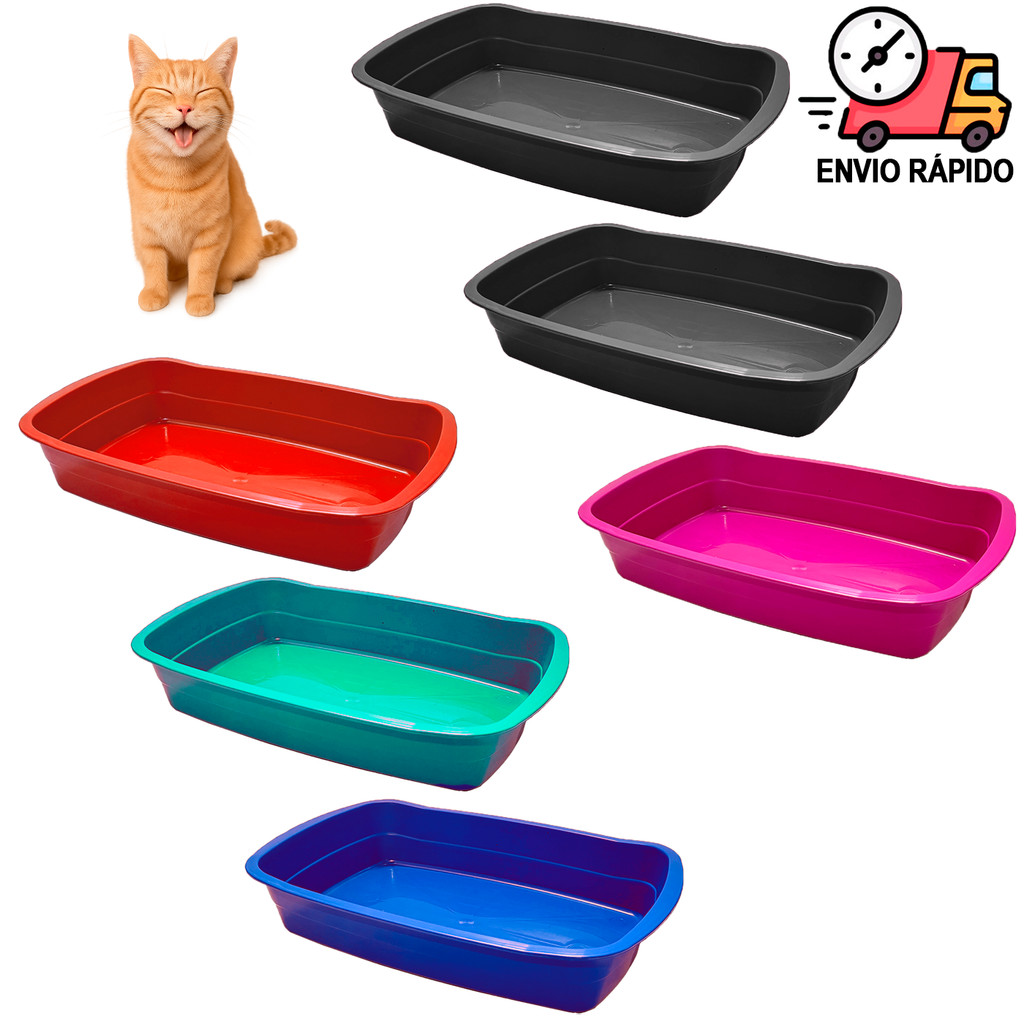 Kit 6 Caixas de Areia Para Gato Atacado Bandeja Higiênica Gatos