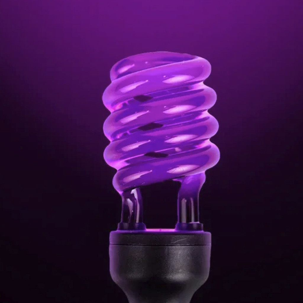 Lâmpada UV Luz Negra E27 220V – Baixa Energia – 336-365nm – Efeito Neon para Festas e Eventos