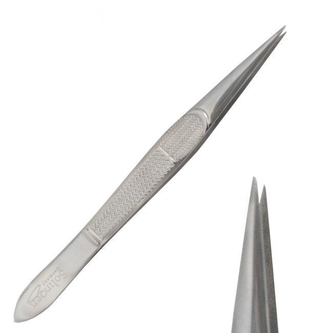 Pinça Sobrancelha Profissional Ponta Agulha Inox Designer Esterilizável