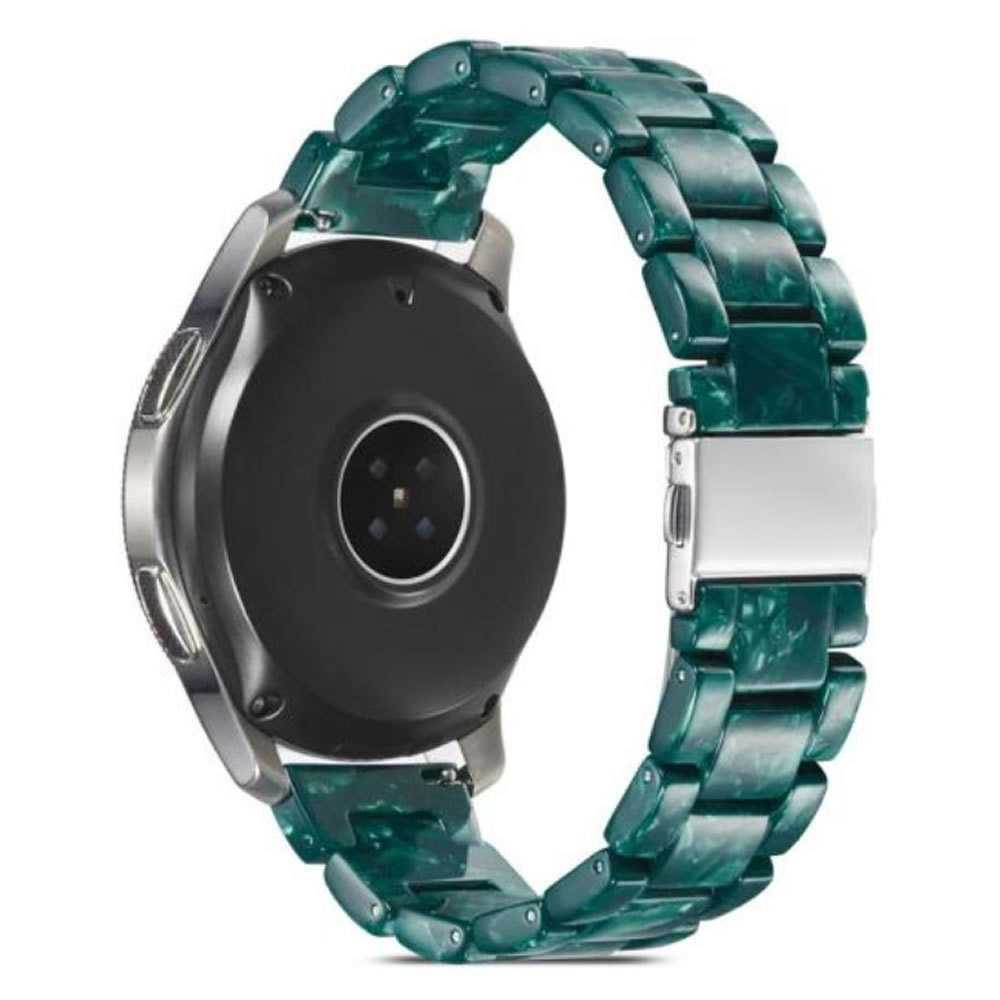 Pulseira 20mm Resina 3 Elos Verde LTIMPORTS P/ Samsung Watch 3 41mm, Active 40/44mm, Galaxy Watch 42mm e Amazfit Active