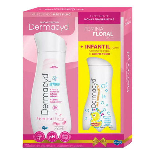 Kit Dermacyd Sabonete Íntimo Femina Floral 200ml + Infantil 100ml