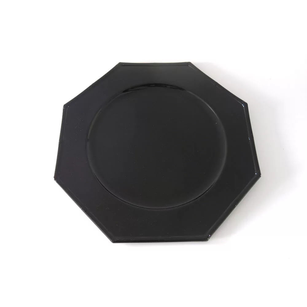 Sousplat de Plástico Le Prisma Black Preto 33cm em Oferta na Shopee