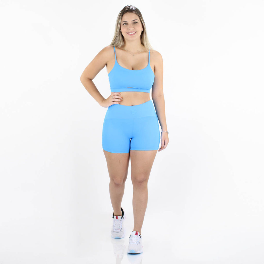 Bermuda Colcci Sport Canelada Perfect Fit Azul - Feminino