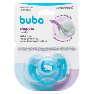 Chupeta Buba Confort Tamanho 2 Ursinho Azul em Oferta na Shopee