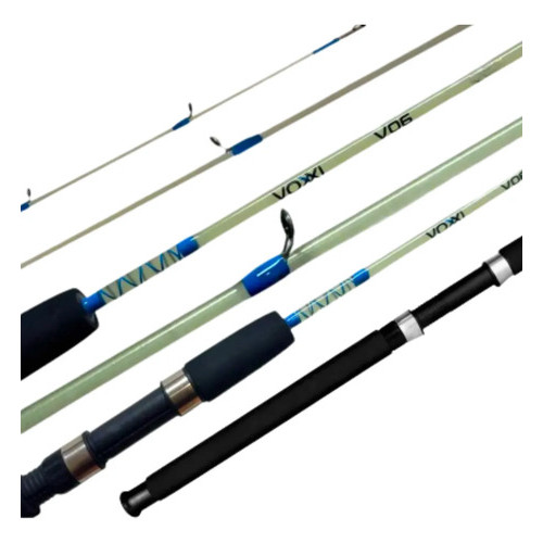 Vara De Pesca Molinete V06 Voxxi 1,50m 2 Partes 05-25 Lbs Azul