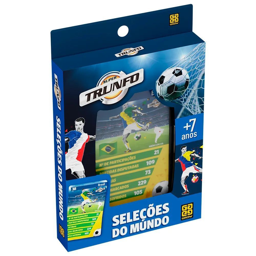 Jogo de Cartas - Super Trunfo - Seleções do Mundo Grow em Oferta na Shopee
