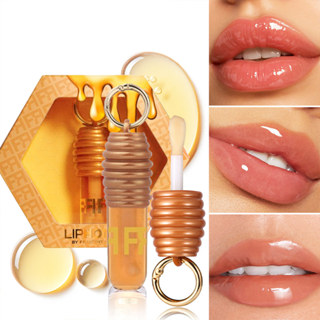 Brilho labial hidratante hidratante hidratante brilho mel nutritivo, chaveiro portátil, 9 sabores em Oferta na Shopee