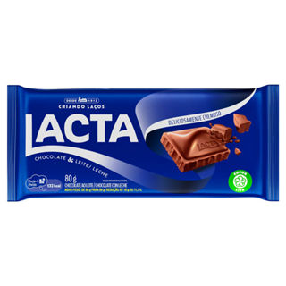Chocolate Lacta Ao Leite 80g em Oferta na Shopee