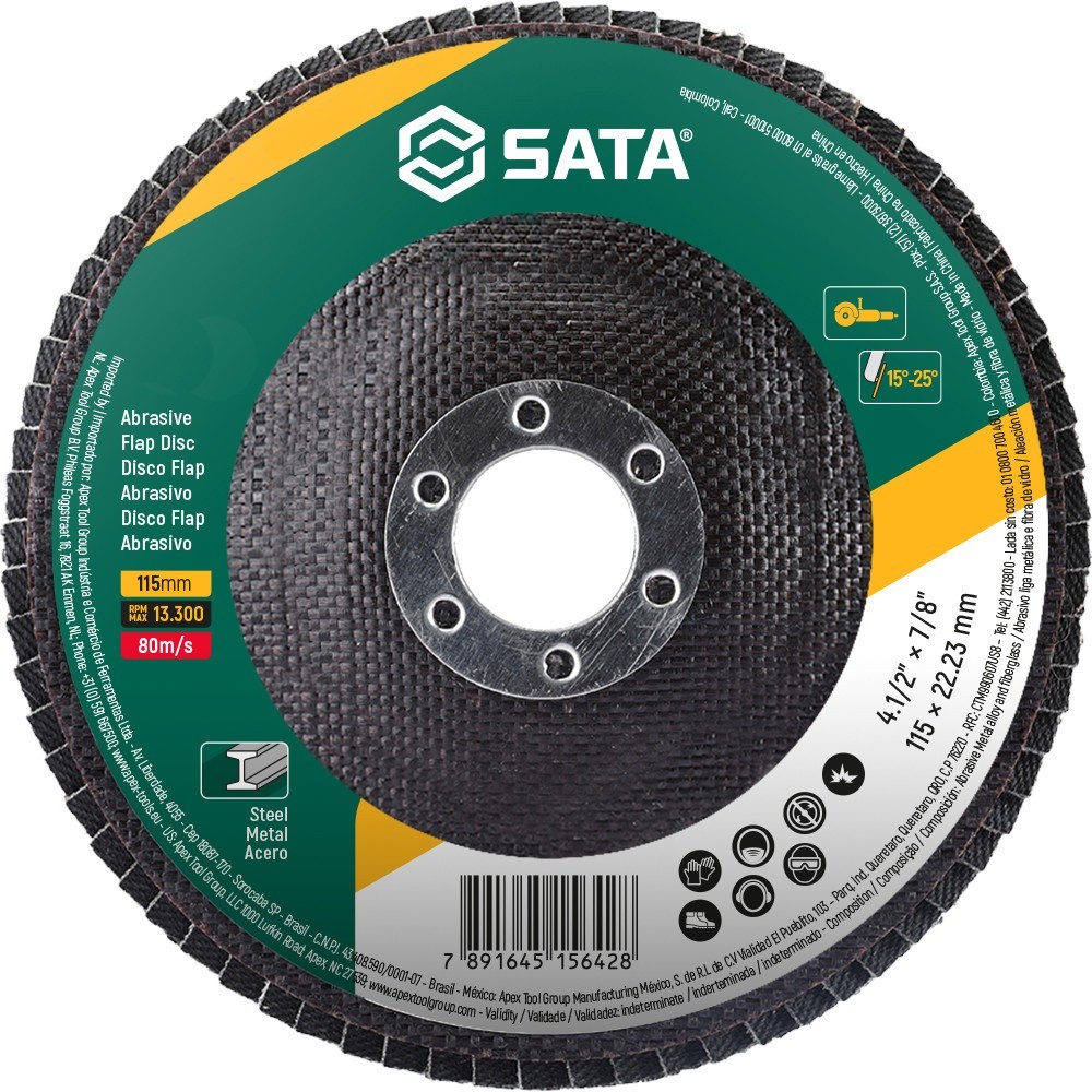 Disco de lixa flap disc metal 4.1/2" - Sata em Oferta na Shopee