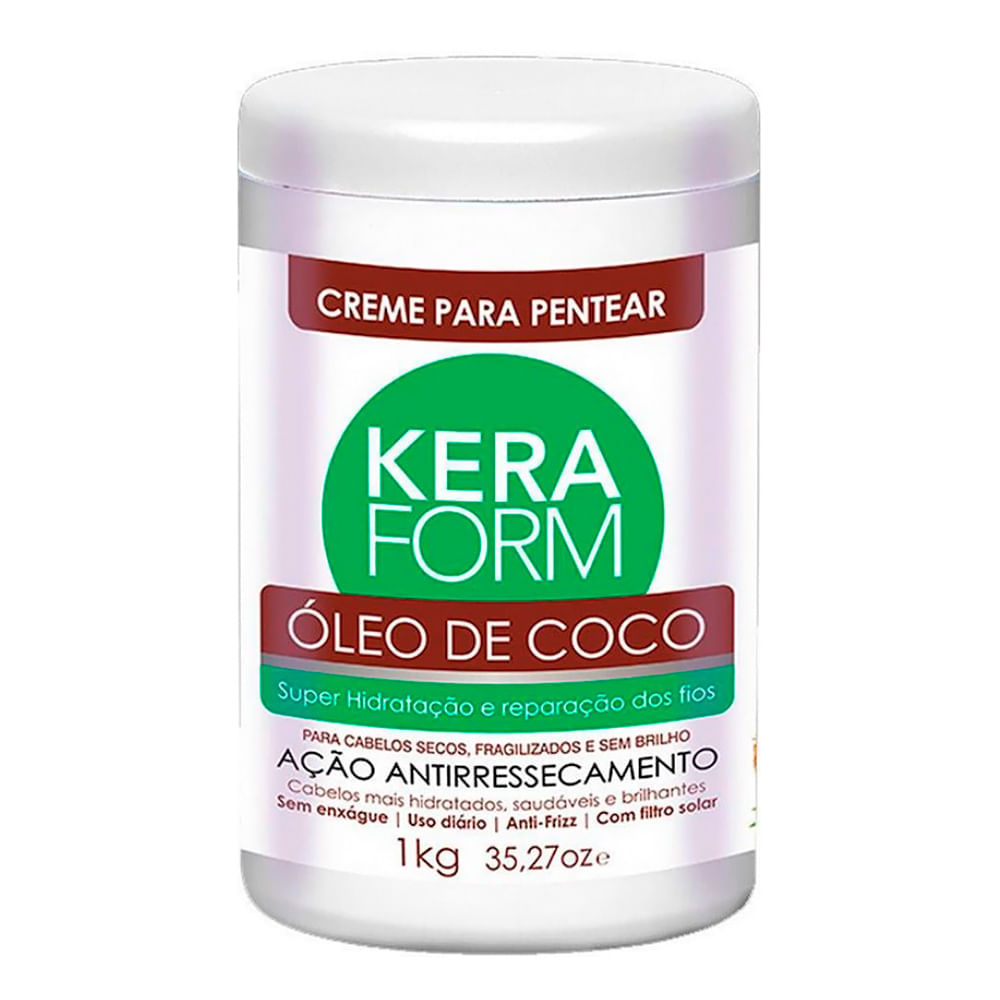 Creme de Pentear Skafe Kera Form Óleo de Coco 1kg em Oferta na Shopee