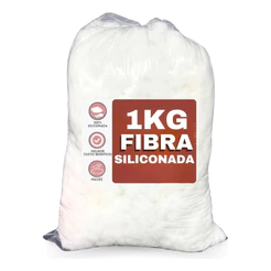 1kg Fibra 100% Siliconada Refil Enchimento Antialérgica
