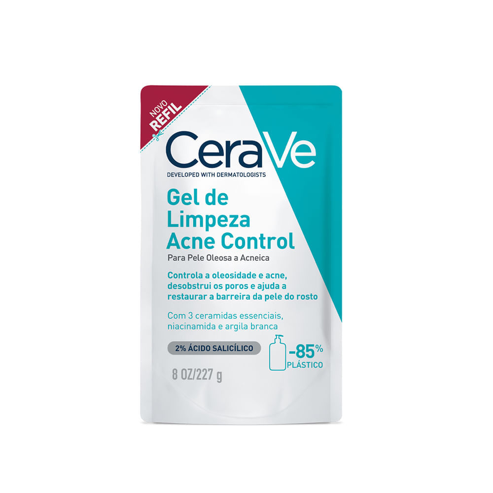 CeraVe Gel de Limpeza Acne Control Refil 227g em Oferta na Shopee