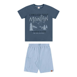 Conjunto Infantil Menino Mountain Elian Azul em Oferta na Shopee