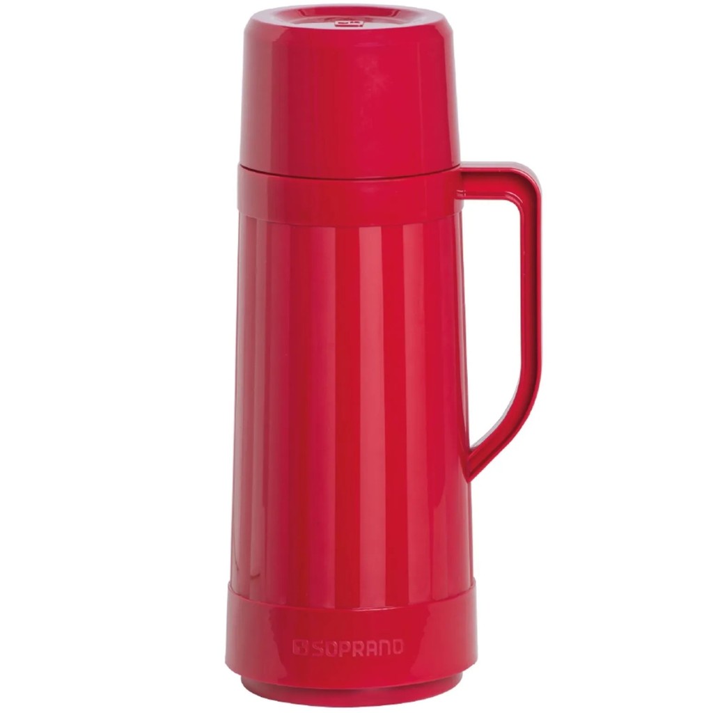 Garrafa Térmica 1 Litro Vermelho Topázio Soprano em Oferta na Shopee