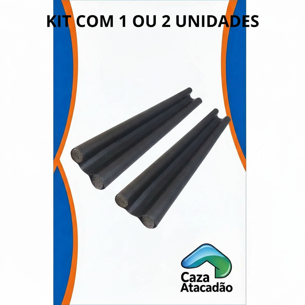 Kit 1 ou 2 Unidades de Veda Porta Ajustável Protetor Rolinho Impermeável 70cm 80cm 90cm