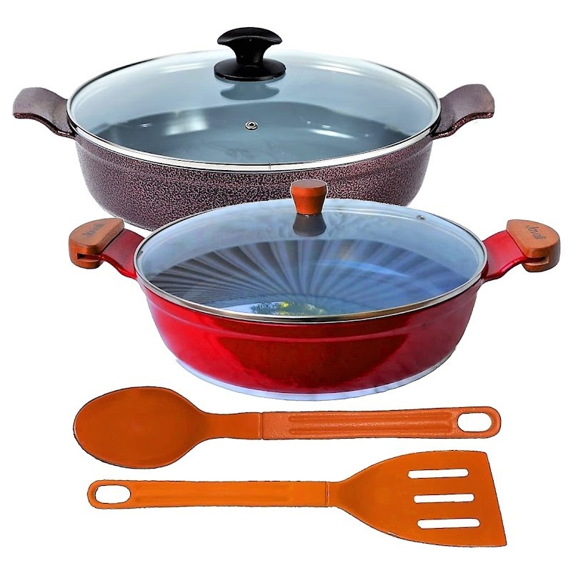 Jogo Frigideiras Antiaderente em Cerâmica AAeAM 30cm T05 N06