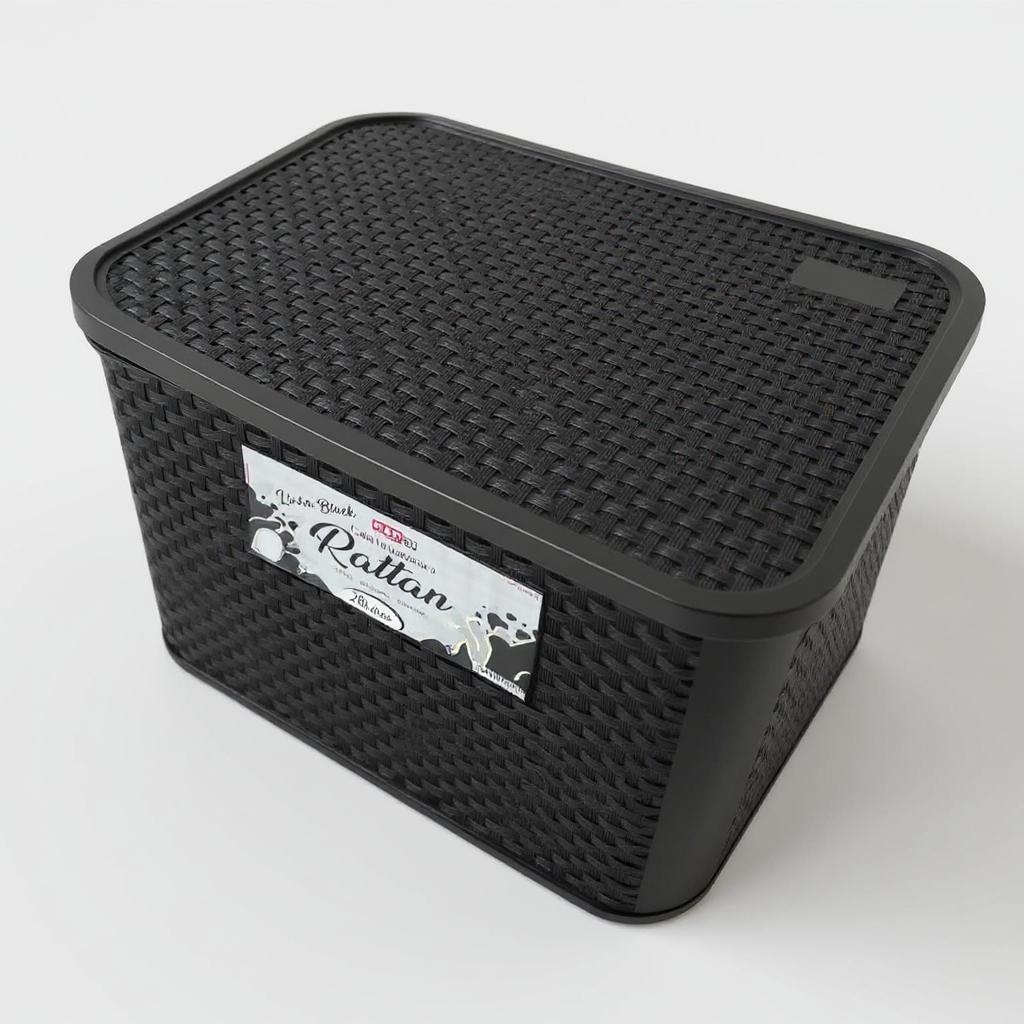 Caixa Organizadora Rattan 28L Multiuso Roupa Brinquedos