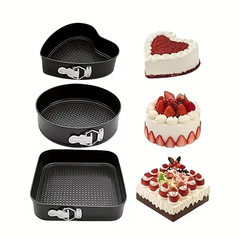 Kit 3 Formas com Fundo Removível Antiaderente com Fundo Removível para torta Bolo em Oferta na Shopee